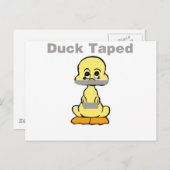 ダクトテープユーモアイエローダックテープ ポストカード (正面/裏面)