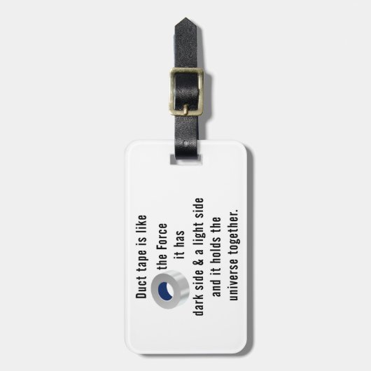 ダクトテープ、エンジニアリングユーモア ラゲッジタグ (正面縦)