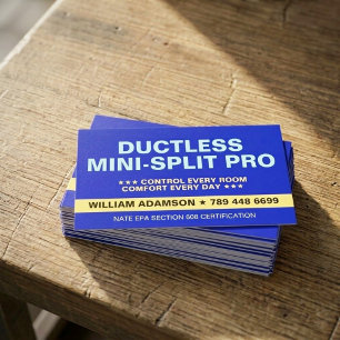 ダクトレスミニスプリットプロサービス HVACスペシャリスト 名刺