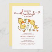 ダクリングツインズベビーシャワー 招待状 (正面/裏面)