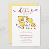 ダクリングツインズベビーシャワー 招待状 (正面/裏面)