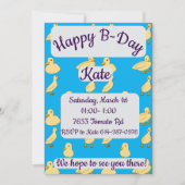 ダクリングハッピーバースデー 招待状 (正面)