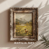 ダクリングマウンテンメドウランドスケープヴィンテージ自然 ポスター