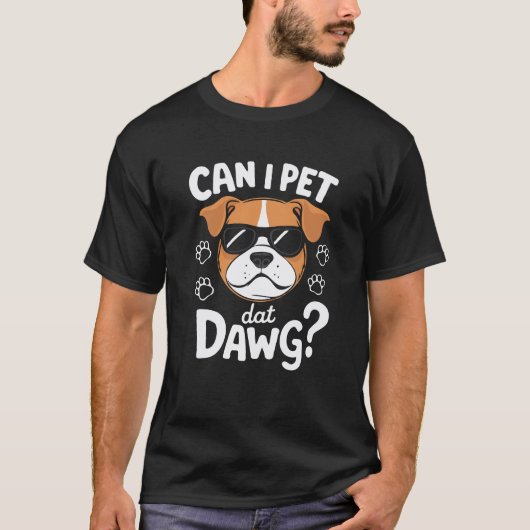 ダグでペット出来る?おもしろい Tシャツ (正面)