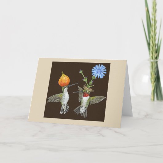 ダグとチェリル水平グリーティングカード カード (正面)