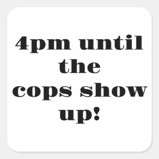 ダグの冬のパーティー午後4時まで警官が現れる スクエアシール