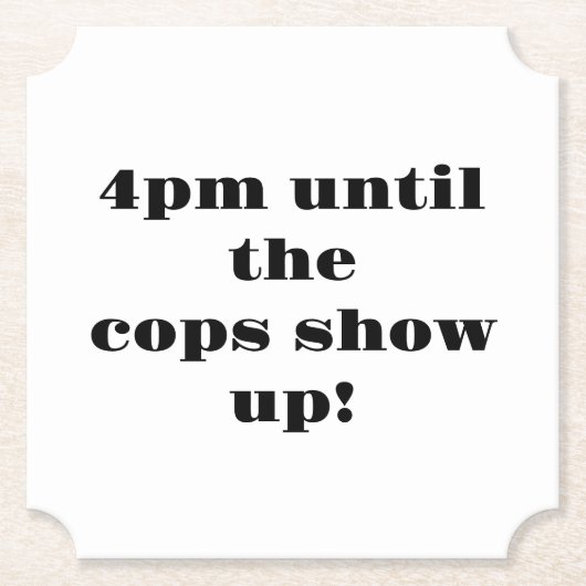 ダグの冬のパーティー2月15日TikTok午後4時まで ペーパーコースター (正面)