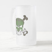 ダグラスのタータンチェックのスカルのマグ フロストグラスビールジョッキ (正面左)