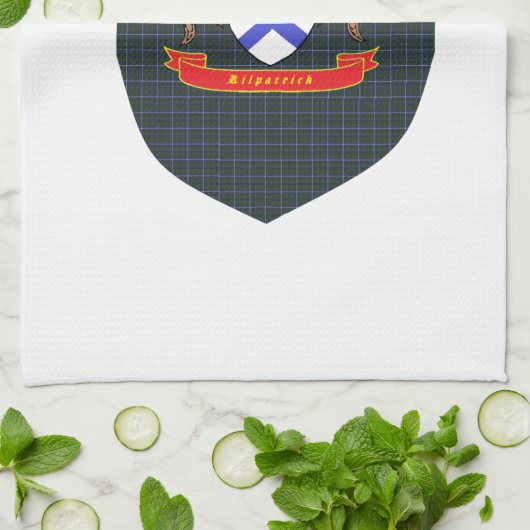 ダグラスのタータンチェックの盾のKilpatrickの頂上 キッチンタオル (折り畳み)