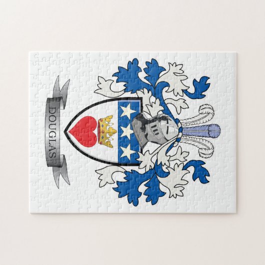 ダグラスの家紋の紋章付き外衣 ジグソーパズル (横)