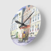 ダグラスの遊歩道 ラウンド壁時計 (傾斜)