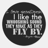 ダグラスアダムスの締切の引用文 ラウンドシール (正面)