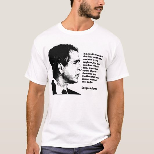 ダグラスアダムス Tシャツ (正面)