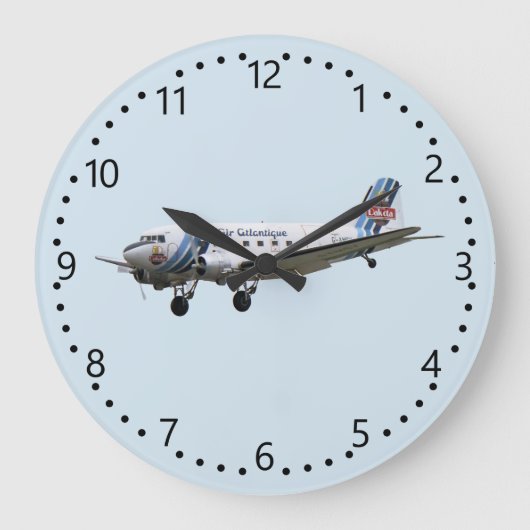 ダグラスダコタDC3 G-AMSV ラージ壁時計 (正面)