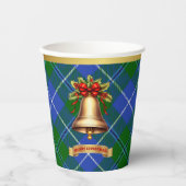 ダグラスパーソナライズされたタータンチェッククリスマス 紙コップ (正面)