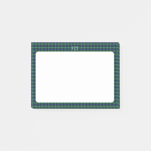 ダグラス公式タータンチェックモノグラム/名前 ポストイット (正面)