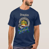 ダグラス氏族のバッジとタータン Tシャツ (正面)