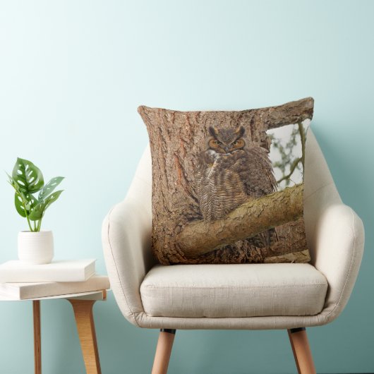 ダグラス素晴らしモミの角のフクロウ クッション (椅子)