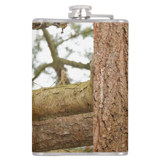 ダグラス素晴らしモミの角のフクロウ フラスク (裏面)