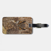 ダグラス素晴らしモミの角のフクロウ ラゲッジタグ (裏面横)