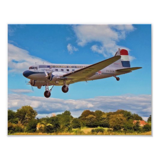 ダグラス・ダコタ DC3 [PH-DDA] フォトプリント            (正面)