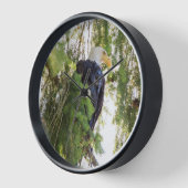 ダグラス・モミのハゲ・イーグル 壁時計 (傾斜)