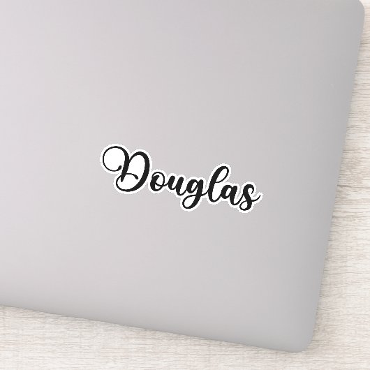 ダグラス 名前 - 手書きカリグラフィー シール (詳細)