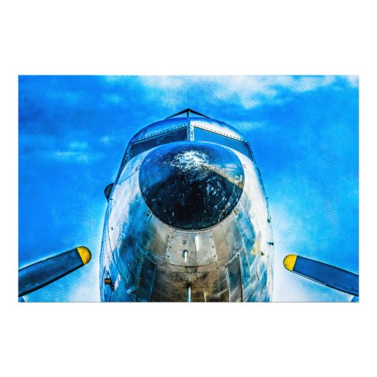 ダグラスDC-3航空機 フォトプリント (正面)