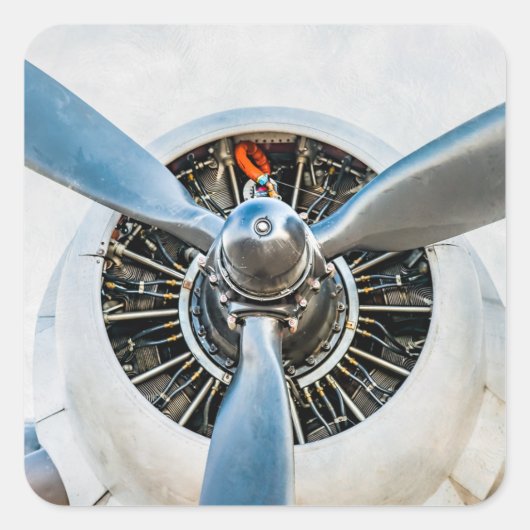 ダグラスDC-3航空機。プロペラ スクエアシール (正面)