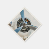 ダグラスDC-3航空機。プロペラ スタンダードカクテルナプキン (角)