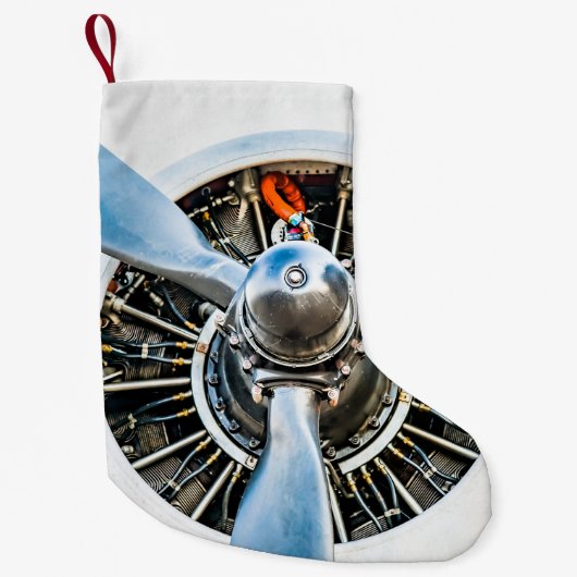 ダグラスDC-3航空機。プロペラ スモールクリスマスストッキング (正面)