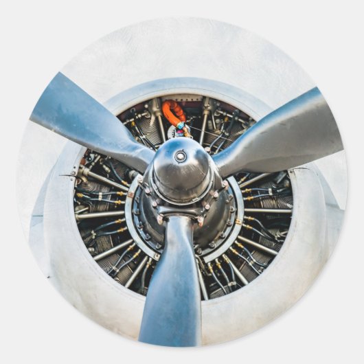 ダグラスDC-3航空機。プロペラ ラウンドシール (正面)