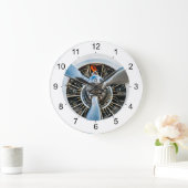 ダグラスDC-3航空機。プロペラ ラージ壁時計 (ホーム)