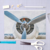 ダグラスDC-3航空機。プロペラ 薄葉紙 (クラフト)