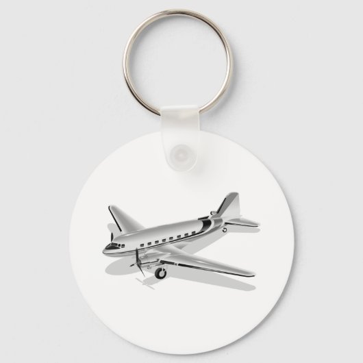 ダグラスDC-3飛行機 キーホルダー (正面)