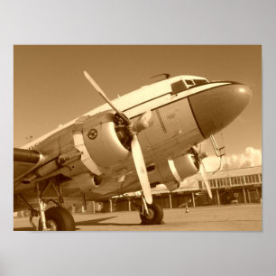 ダグラスDC-3/C-47のクローズアップ ポスター