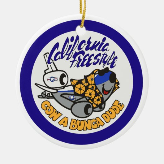 ダグラスKC-10エクステンダーカリフォルニアフリースタイル セラミックオーナメント (正面)