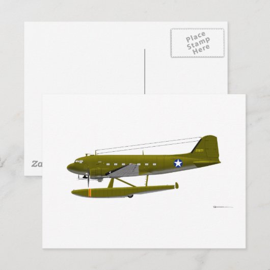 ダグラスXC-47 ポストカード (正面/裏面)