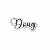 ダグ名 – 手書き書道 シール (正面)