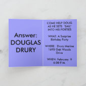 ダグ#10、誰が40を回しているか推測！ 招待状 (内部)