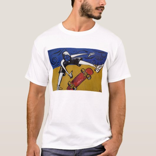 ダグLaRue著半分の管のスケート選手 Tシャツ (正面)