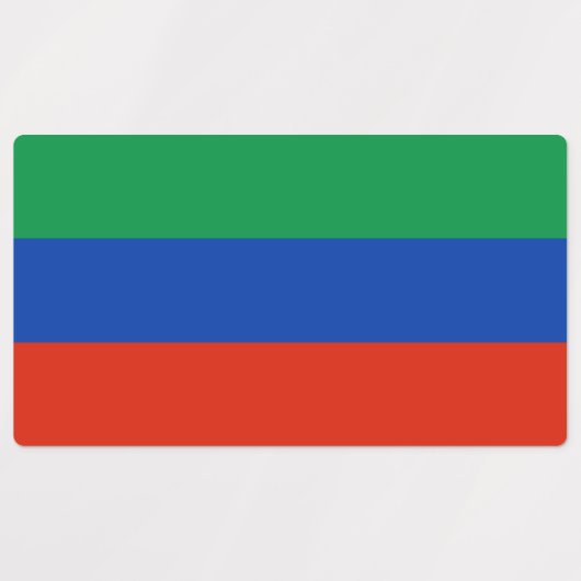 ダゲスタン国旗 ラベル (デザイン2)