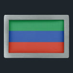 ダゲスタン国旗 長方形ベルトバックル<br><div class="desc">ダゲスタンの愛国国旗。</div>
