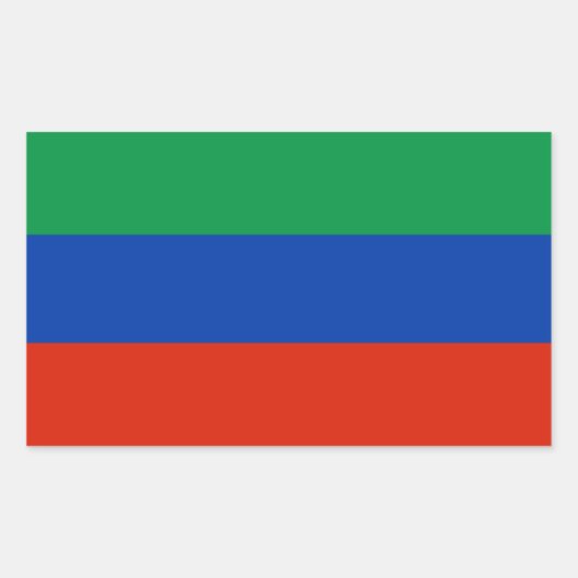 ダゲスタン旗 長方形シール (正面)