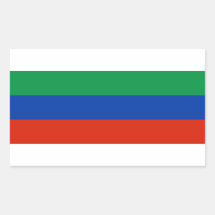 ダゲスタン旗 長方形シール