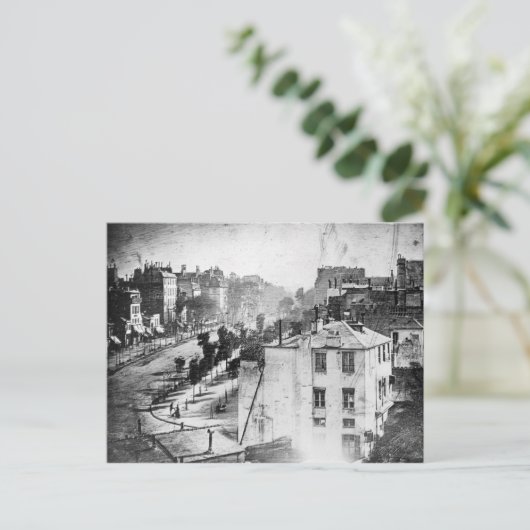 ダゲールブーレバードデュテンプルファースト写真 ポストカード (スタンド正面)