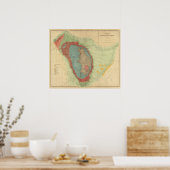 ダコタのブラックヒルズの地質図 ポスター (キッチン)