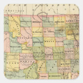 ダコタの地図 スクエアシール (正面)