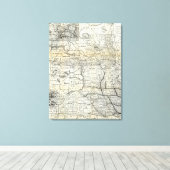 ダコタの正しい地図 キャンバスプリント (インサイチュ (ウッドフロア))