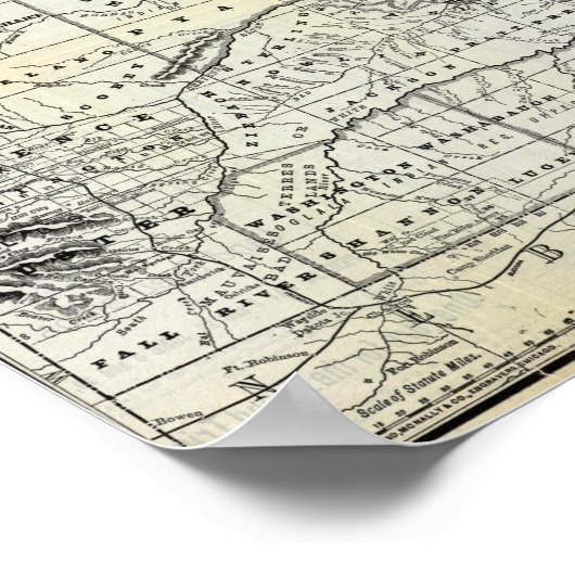 ダコタの正しい地図 ポスター (角)